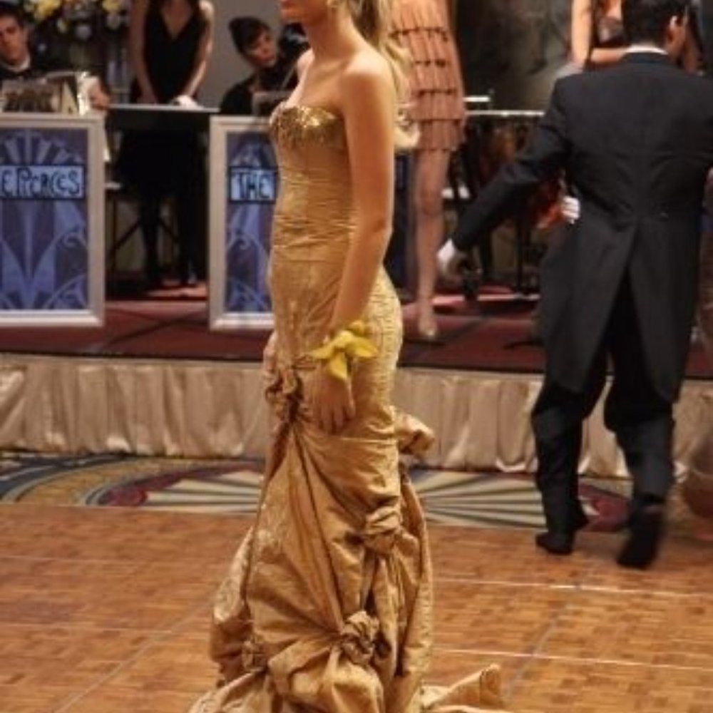 Vintage Pamela Dennis Couture Brown Strapless Gown - Picture 9 of 9